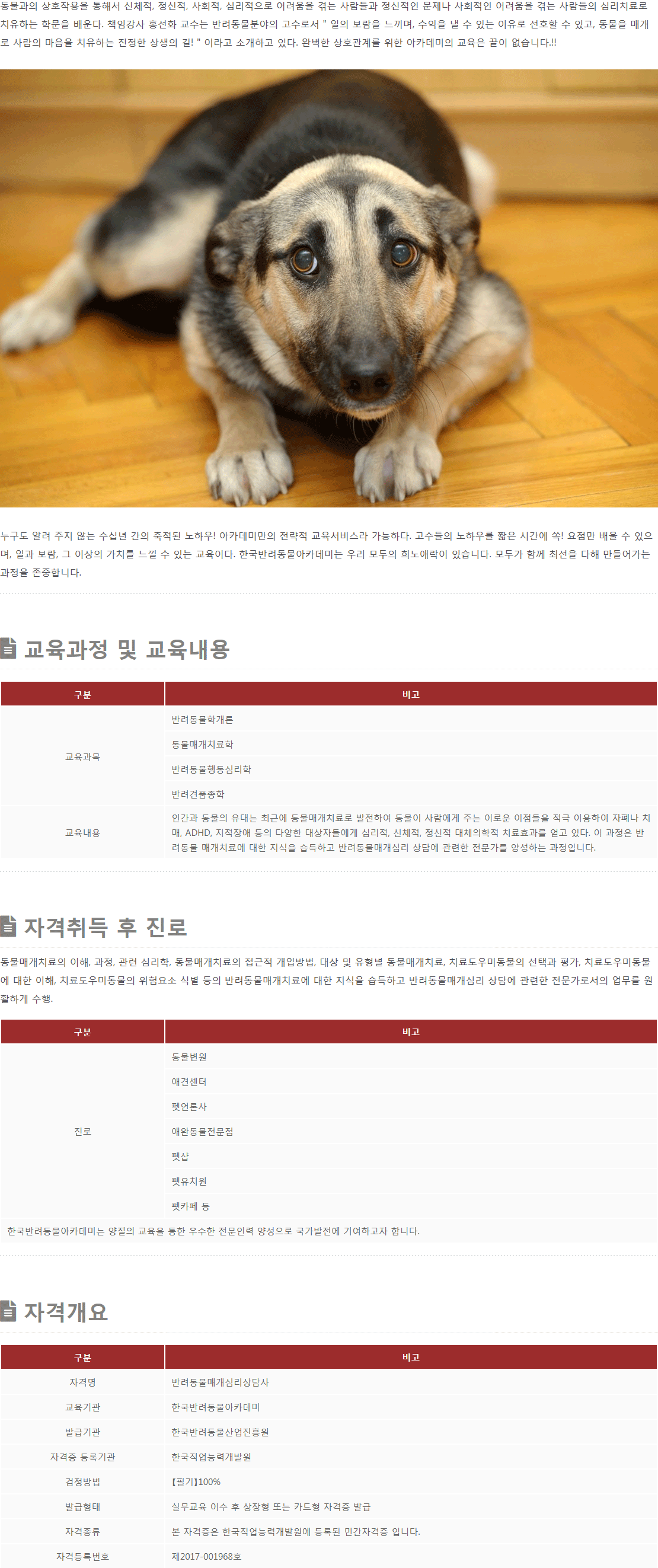 반려동물매개심리상담사